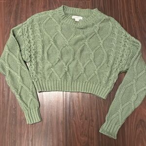 Aeropostale cropped cable knit sweater